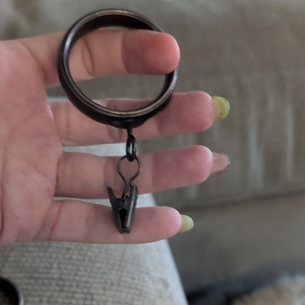 Black Metal Key Rings - Picture 2 of 2